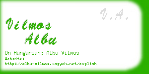 vilmos albu business card